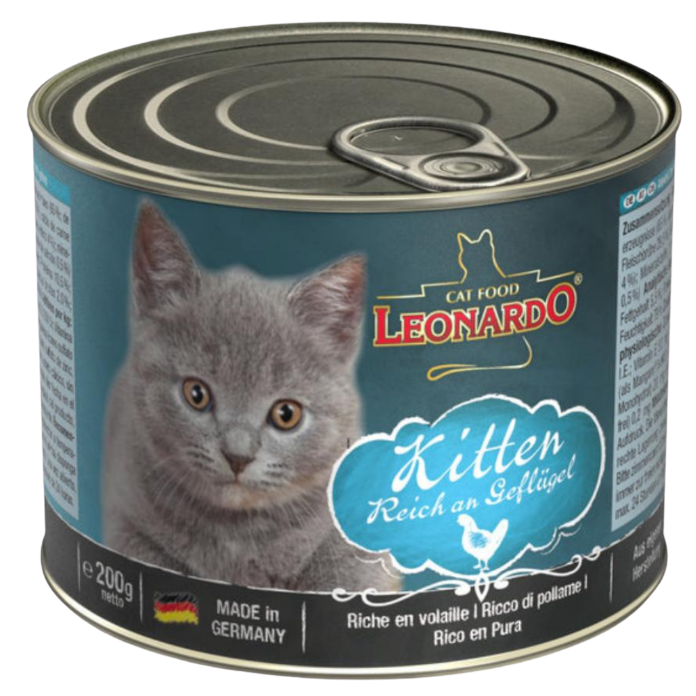 LEONARDO Kitten Wet Food 200g Petfast.shop Leonardo Cat Food Kitten Wet Food petfast.shop Egypt PLE2418S Default Title 110.00