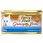 BUY 9 + 1 FERR Fancy Feast Gravy Lovers Ocean Whitefish & Tuna Feast in Sauteed Seafood Flavour Gravy 85g