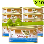 BUY 9 + 1 FERR Fancy Feast Gravy Lovers Ocean Whitefish & Tuna Feast in Sauteed Seafood Flavour Gravy 85g