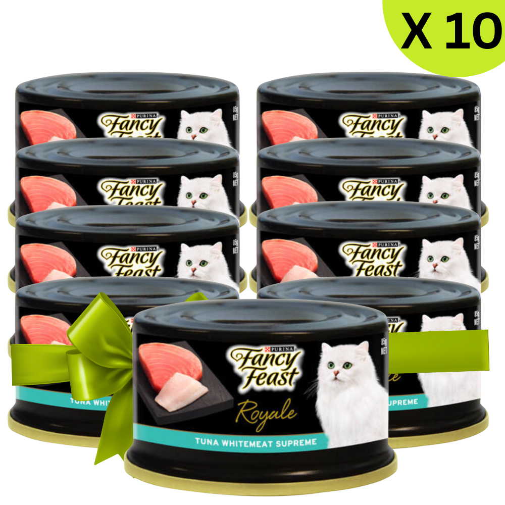 BUY 9 + 1 FANCY FEAST Royale Tender Tuna Tossed with Whitebait 85g