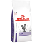 Royal Canin Veterinary Diet Calm cat food package on a white background