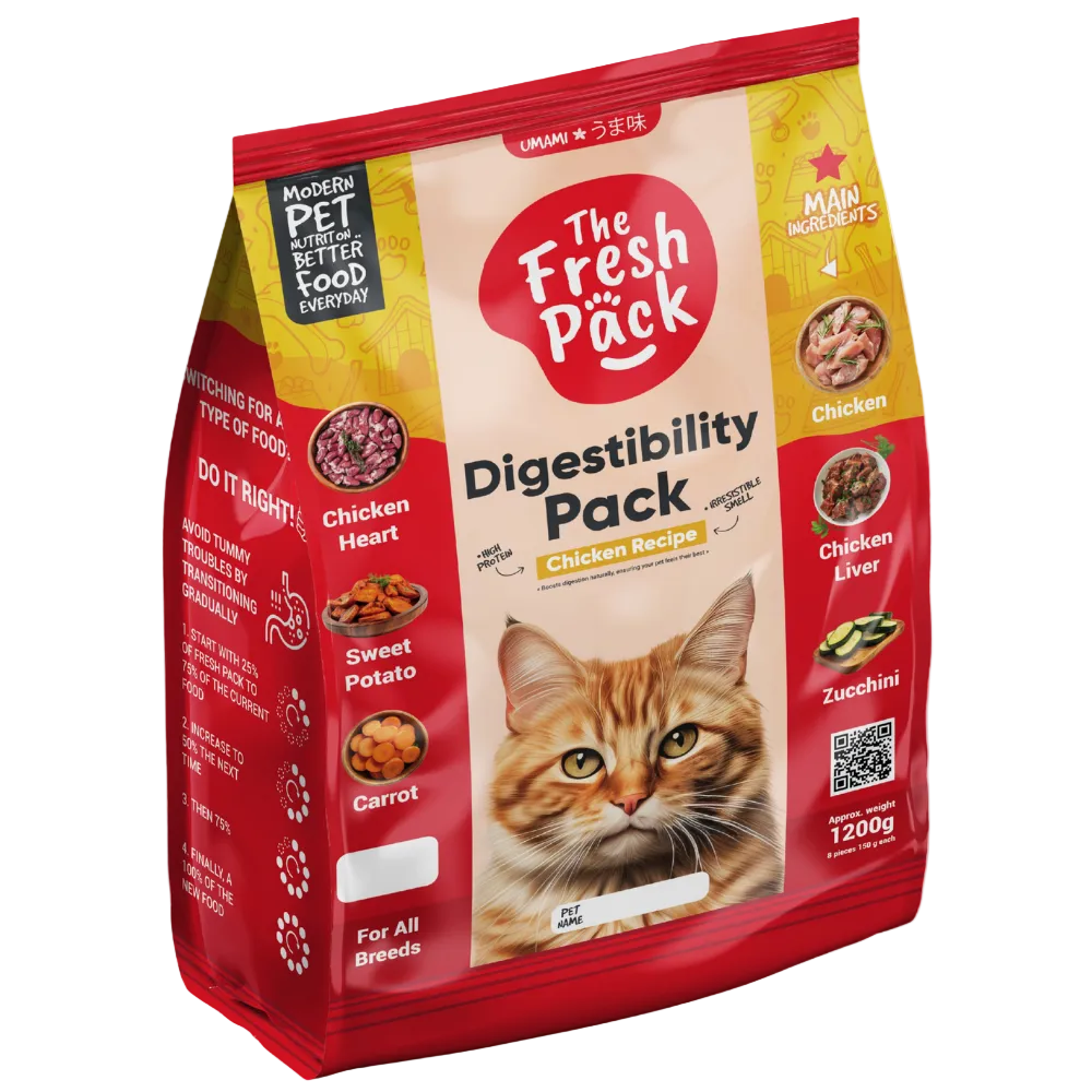 The Fresh Pack Digestibility UMAMIPack for cats - With Chicken