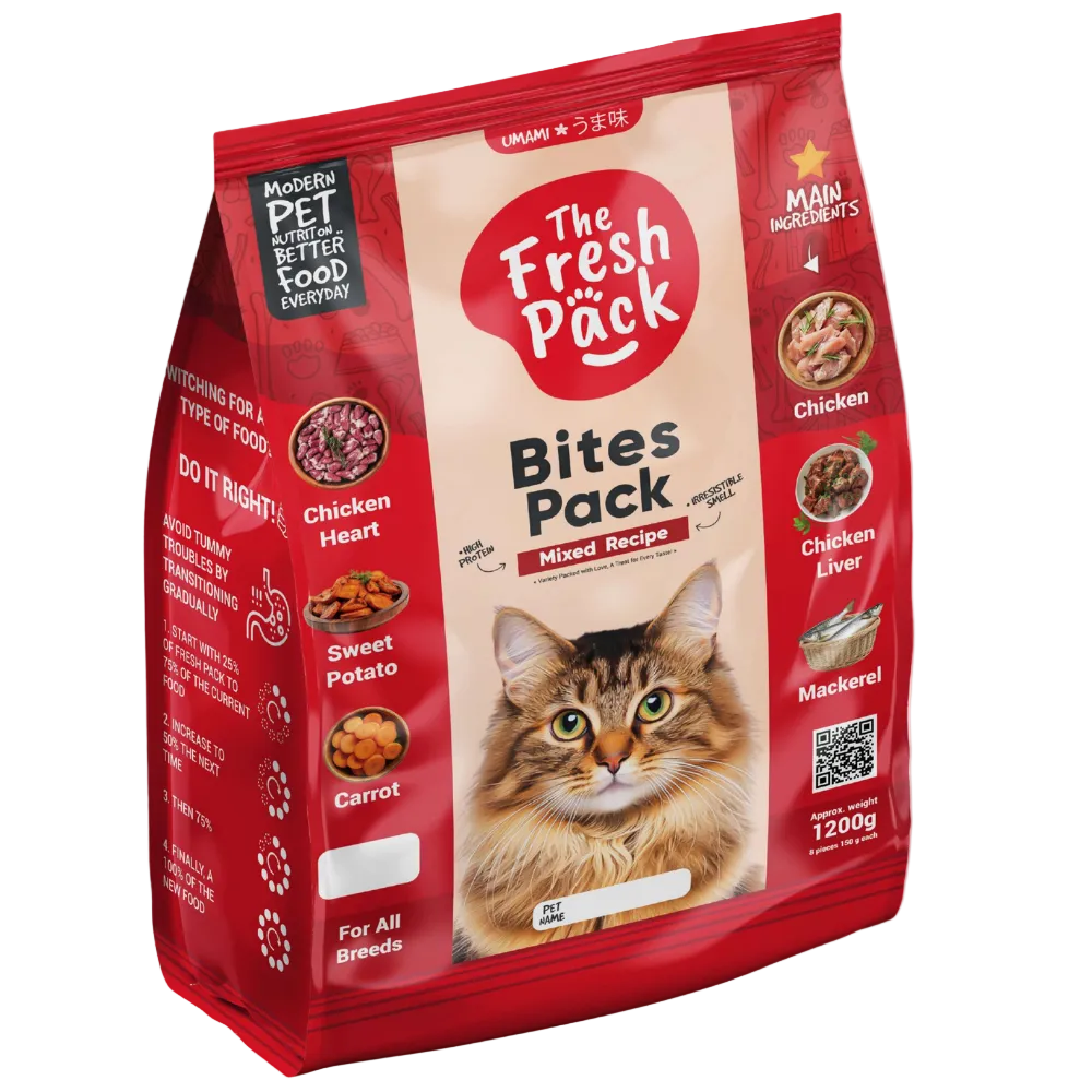 The Fresh Pack Bites UMAMIPack for cats- Mixed Flavors