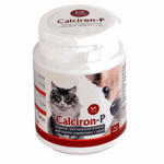 Calciron-P supplement bottle for cats on a white background