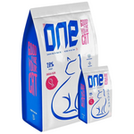 Two packages of 'ONE' cat food on a white background