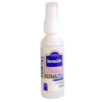 Bottle of DermaZole spray for pets on a white background