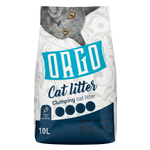 Ogo cat litter package with a cat illustration on a white background