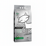 Package of Sandy cat litter with a cartoon cat design on a white background