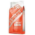 Orange bag of Bavaro dog food with white text on a white background