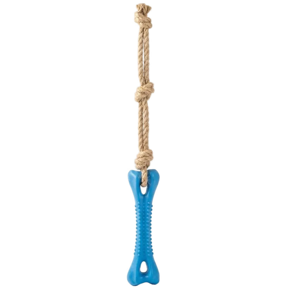 Buddy pet Natural Rope & Rubber Bone Tug Toy for Dogs