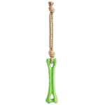Buddy pet Natural Rope & Rubber Bone Tug Toy for Dogs