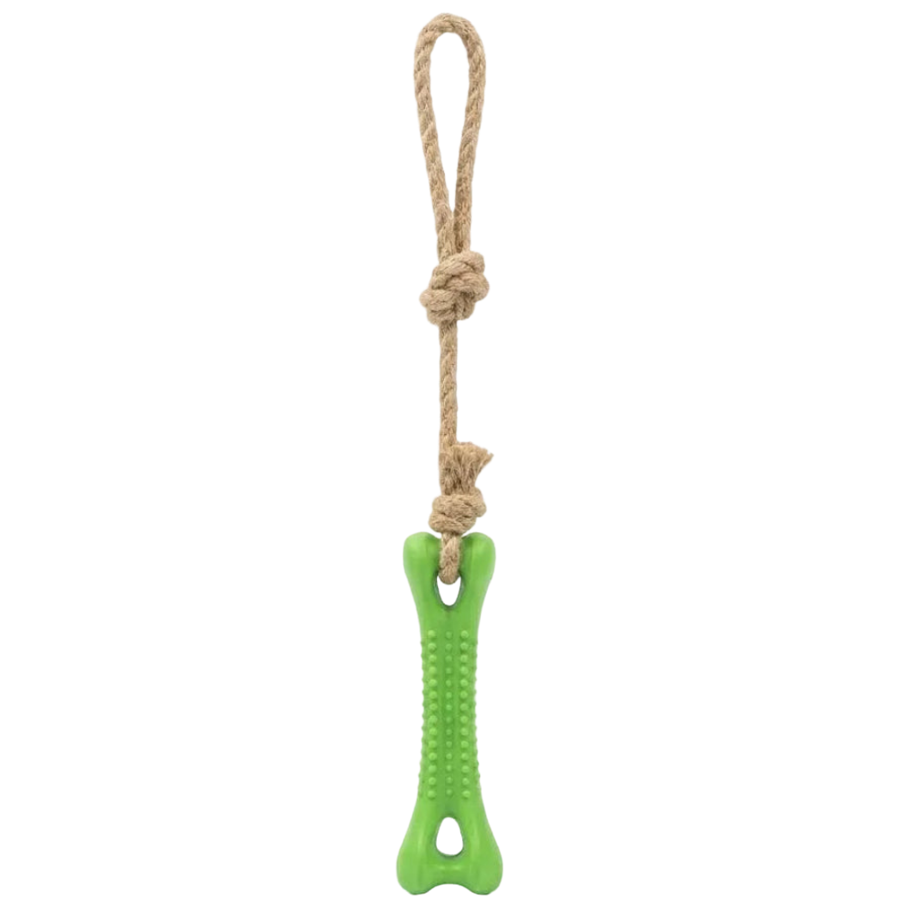 Buddy Pet Rope & Rubber Bone Tug Toy Petfast.shop Buddy pet Dog Puppy Supplies Toys petfast.shop EgyptGreen 100.00