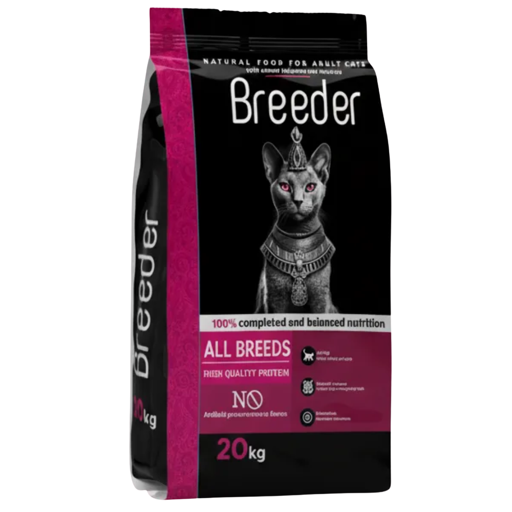 BREEDER Cat Dry Food For All Life Stage Petfast.shop Breeder Cat Dry Food Egypt Brand Food petfast.shop Egypt PBR2818S-1 20 Kg 1550.00