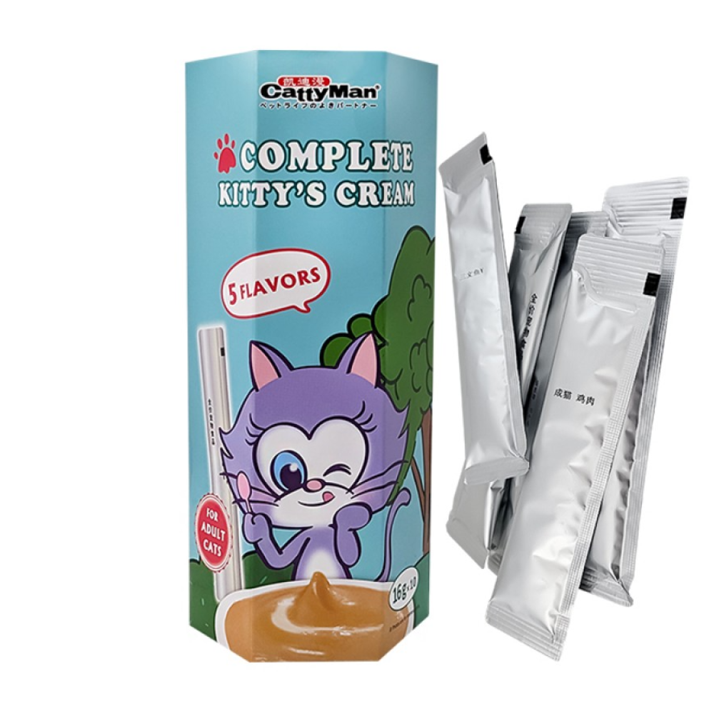 Cattyman Creamy Treat For Adult Cat 5 Flavors 16G* 10Pcs