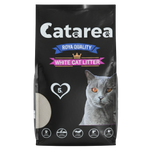 Bag of Catarea white cat litter with a cat on the label