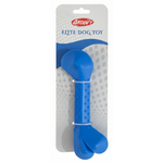 Blue dog toy in packaging with 'Groovy' branding on a white background