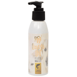Bottle of doggy Omega 3 oil on a white background