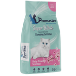 Promaster Super White clumping cat litter bag with a cat on the label