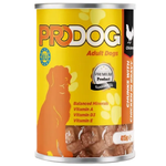 ProDog canned dog food with a yellow label on a white background