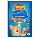 Buy 5+1 Free Friskies Salmon Chunks in Gravy Wet Cat Food Pouch 85g