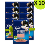 BUY 9 + 1 Felix with Salmon Pouch 85g Petfast.shop Felix Bundles Cat Exclude Food Wet Food petfast.shop EgyptDefault Title 450.00