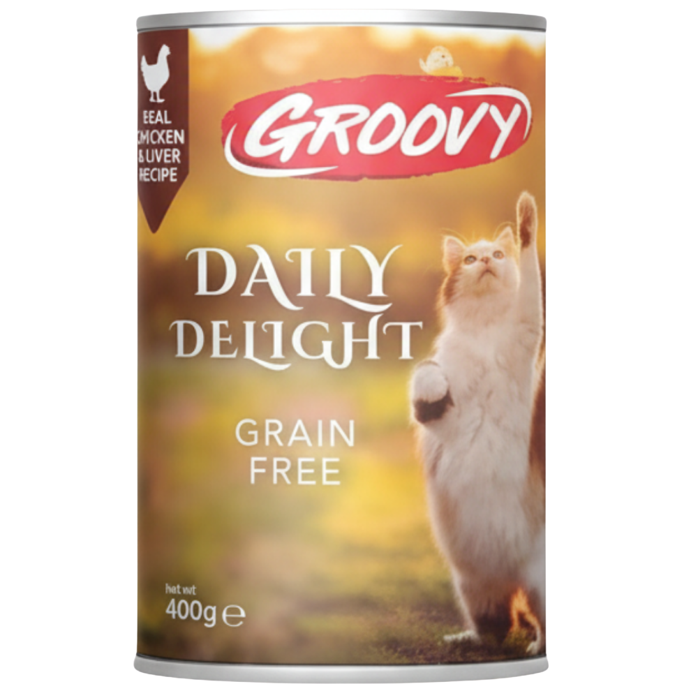 Groovy Wet Food For Cats Daily delight chicken & liver 400g