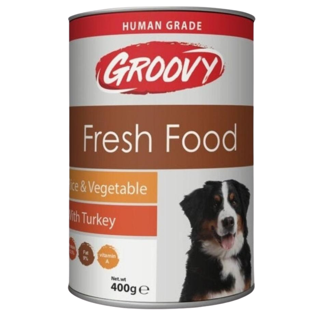 BUY 9 + 1 FREE Groovy Wet Food For Dogs Fresh Food Turkey 400g Petfast.shop Groovy Bundles Cat Exclude Food Wet Food petfast.shop EgyptDefault Title 405.00