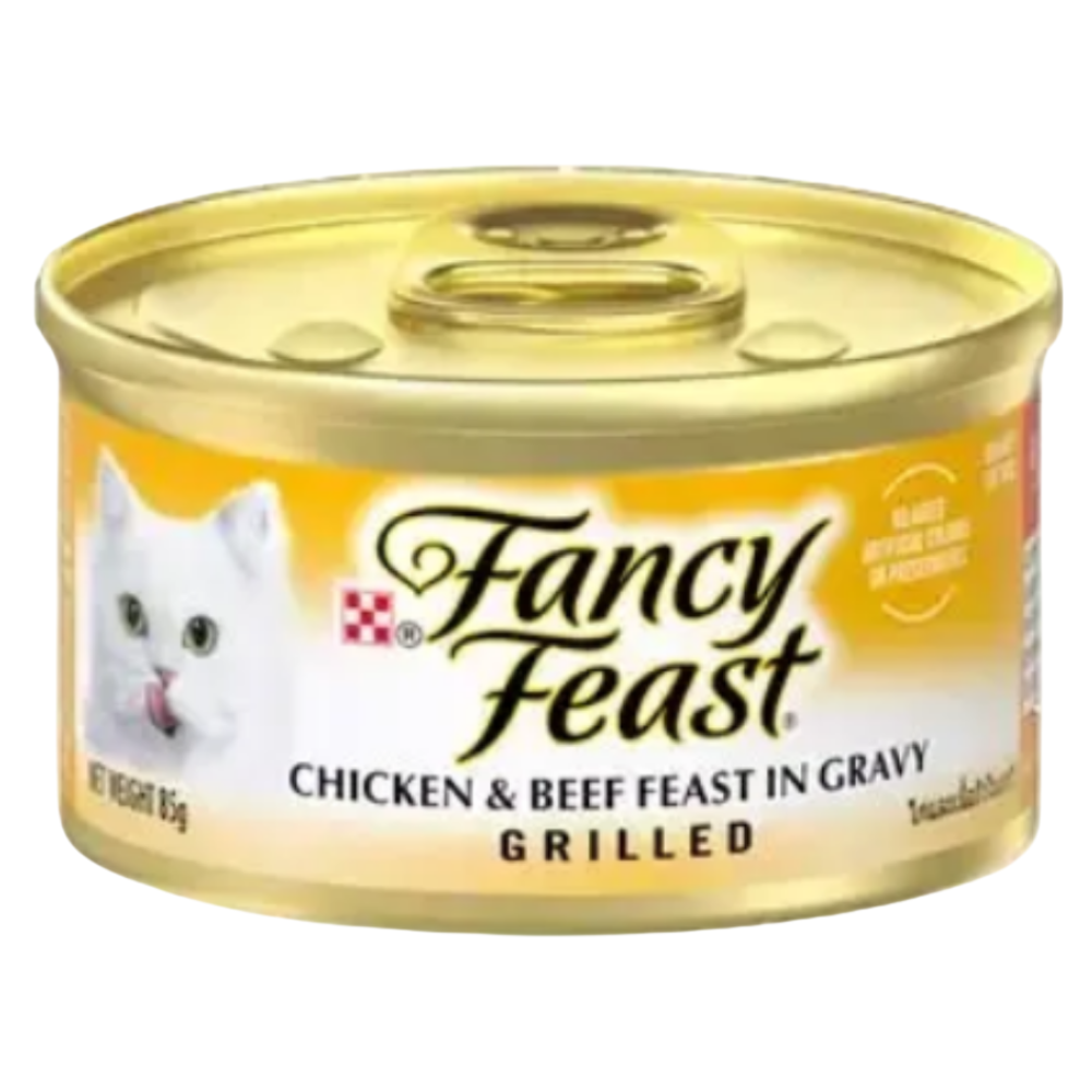 BUY 9 + 1Fancy Feast Grilled Chicken & Beef Feast in Gravy 85g