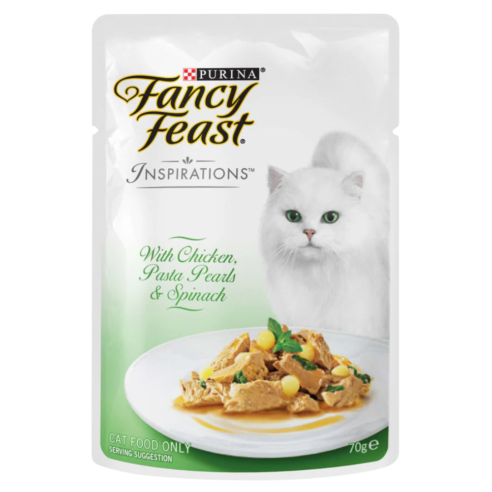 Fancy Fest Inspirations Wet Cat Food, Chicken, Pasta Pearls & Spinach 70g Petfast.shop Fancy Feast Best Selling Cat Exclusive Fancy Feast Food Wet Food petfast.shop EgyptDefault Title 200.00