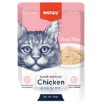 Wanpy cat food package with a cat's face on the label