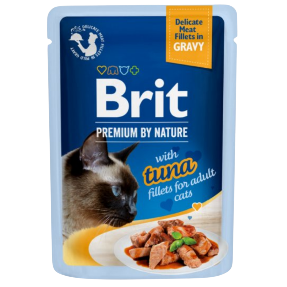 Brit Wet Food for Adult Cat Fillets in Jelly with Tuna 85g