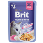 Brit Wet Food for Adult Cat Fillets in Jelly with Chicken 85g Petfast.shop