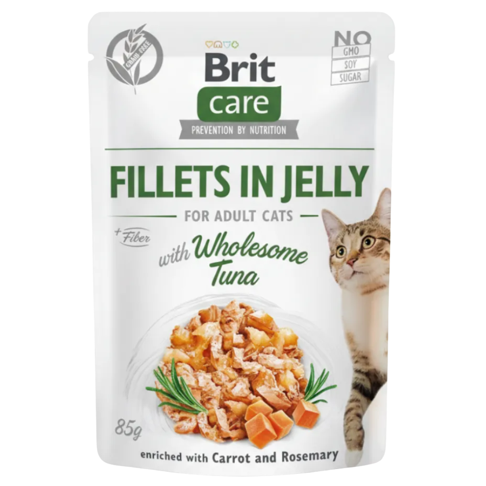 Brit Care Wet Food For Adult Cat Fillets In Jelly With Wholesome Tuna 85 G Petfast.shop Brit Cat Food Wet Food petfast.shop Egypt 70.00