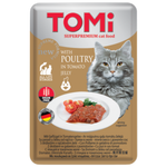 BUY 9 + 1 FREE Tomi Super Premium Cat Food With Poultry In Tomato Jely 100 G