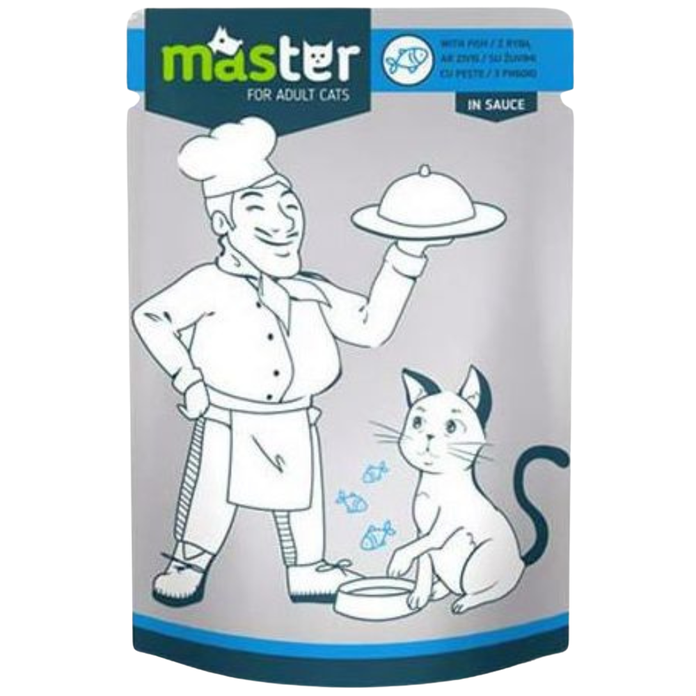 Master Wet Cat Food Fish In Sauce 80 G Petfast.shop Master Cat Food Wet Food petfast.shop Egypt 35.00