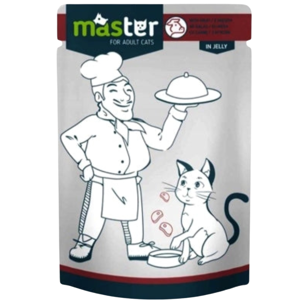 Master Wet Cat Food With Meat in Jelly 80g Petfast.shop Master Cat Food Wet Food petfast.shop Egypt 35.00
