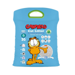 Garfield cat litter bag with cartoon character on a blue background
