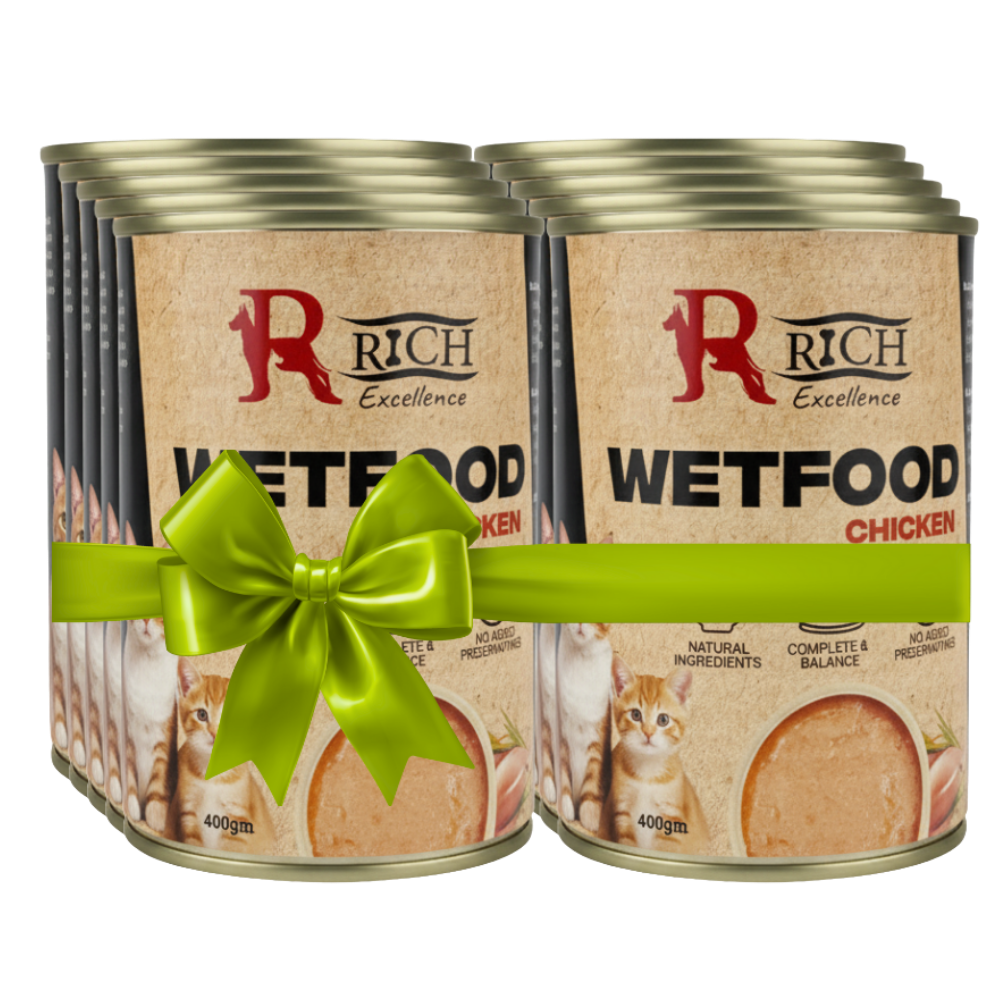Buy 9 Get 1 Free Rich Excellence Cat Chicken Can 400g Petfast.shop Rich Bundles Cat Exclude Food Wet Food petfast.shop Egypt PBU4923S Default Title 450.00