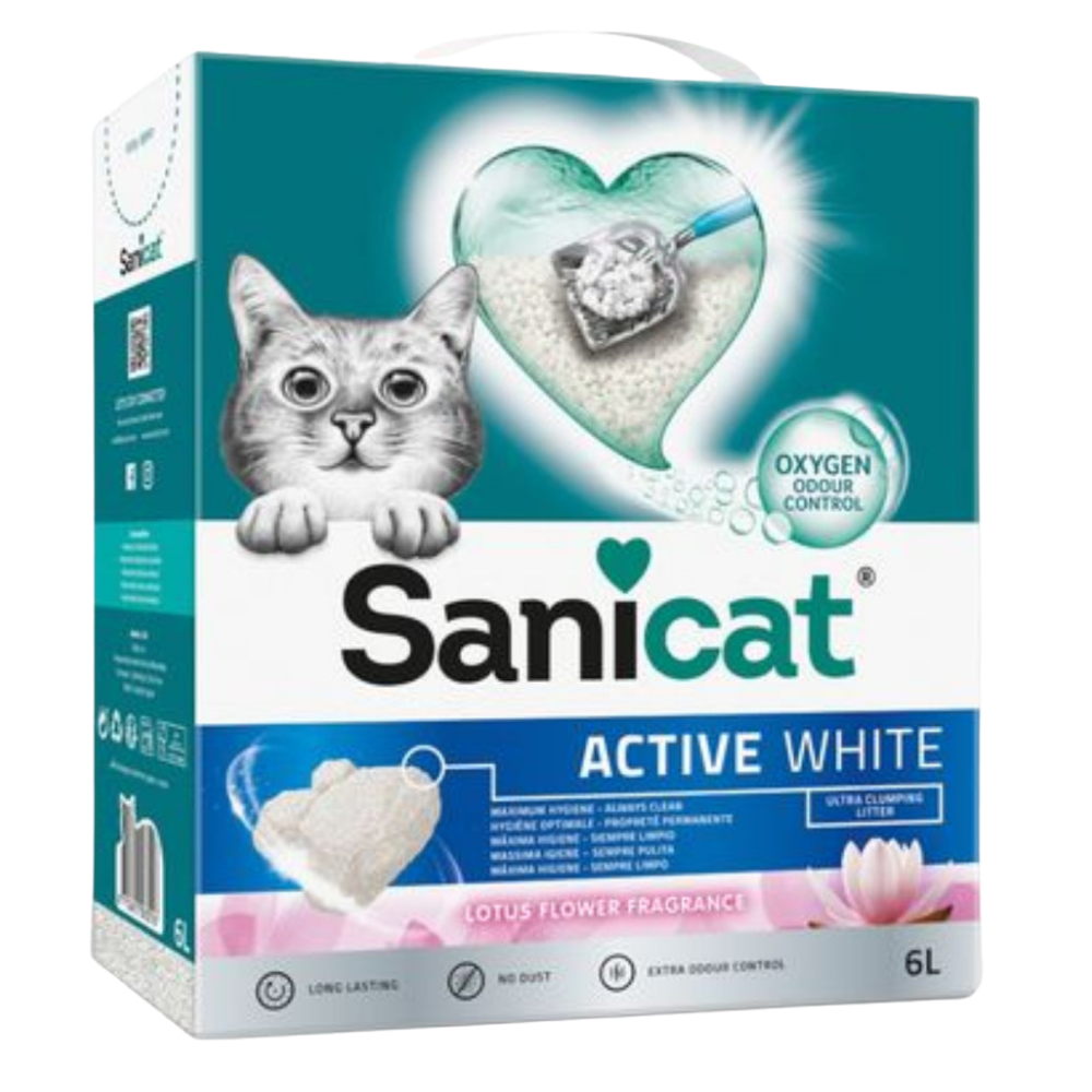 Sanicat Active White Lotus Flower 6 L Petfast.shop Sanicat Box & Accessories & Litter Cat Kitten Litter petfast.shop Egypt PSA2395S Default Title 500.00