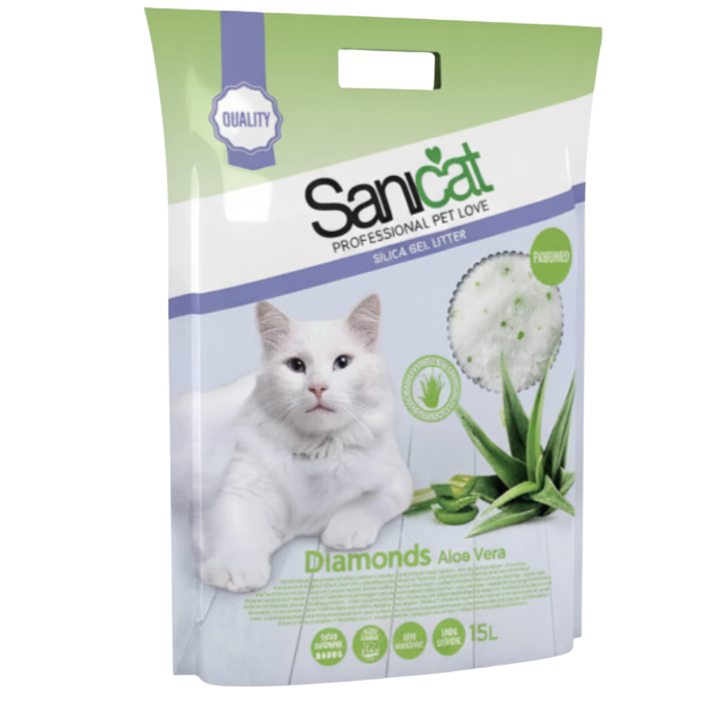 Sanicat Diamonds Aloe Vera Petfast.shop Sanicat Box & Accessories & Litter Cat Litter petfast.shop Egypt PSA3606S-1 15 L 840.00