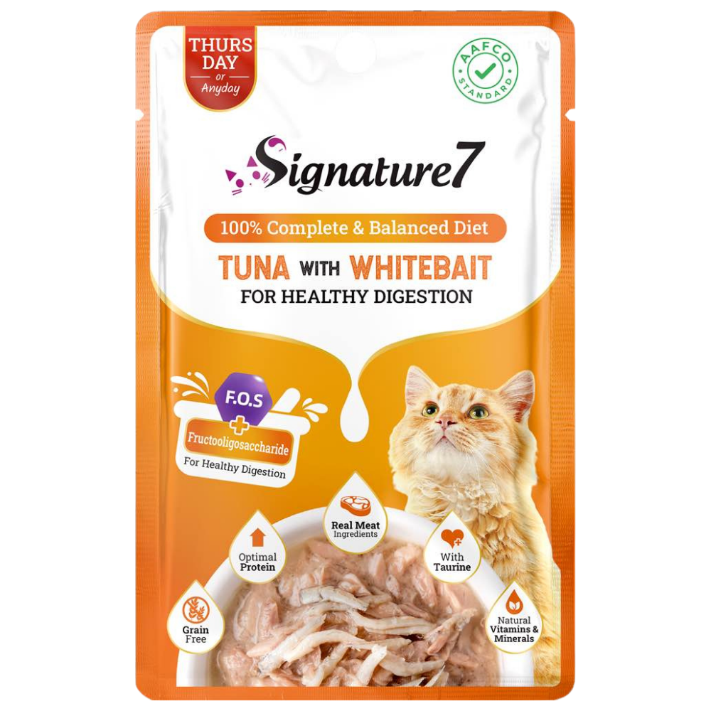Signature7 tuna with whitebait for healthy digestion 50g Petfast.shop Signature7 Cat Food Wet Food petfast.shop Egypt PSI2291S Default Title 130.00