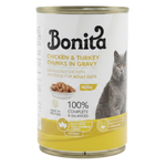 Bonita Wet Food Chicken & Turkey Chunks In Gravy 400 G Petfast.shop bonita Cat Food Wet Food petfast.shop Egypt PBO5967S Default Title 100.00