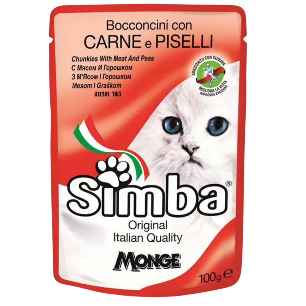 Simba Chunkies With Meat And Peas For Cats 100 G Petfast.shop Simba Cat Food Wet Food petfast.shop Egypt PSI2281S Default Title 85.00