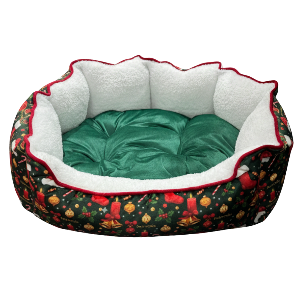 Petmoda Christmas Bed GREEN Petfast.shop Petmoda bed Cat Christmas Dog Senior Supplies petfast.shop Egypt PPE4569S Small ( 55Cm*45Cm) 1000.00