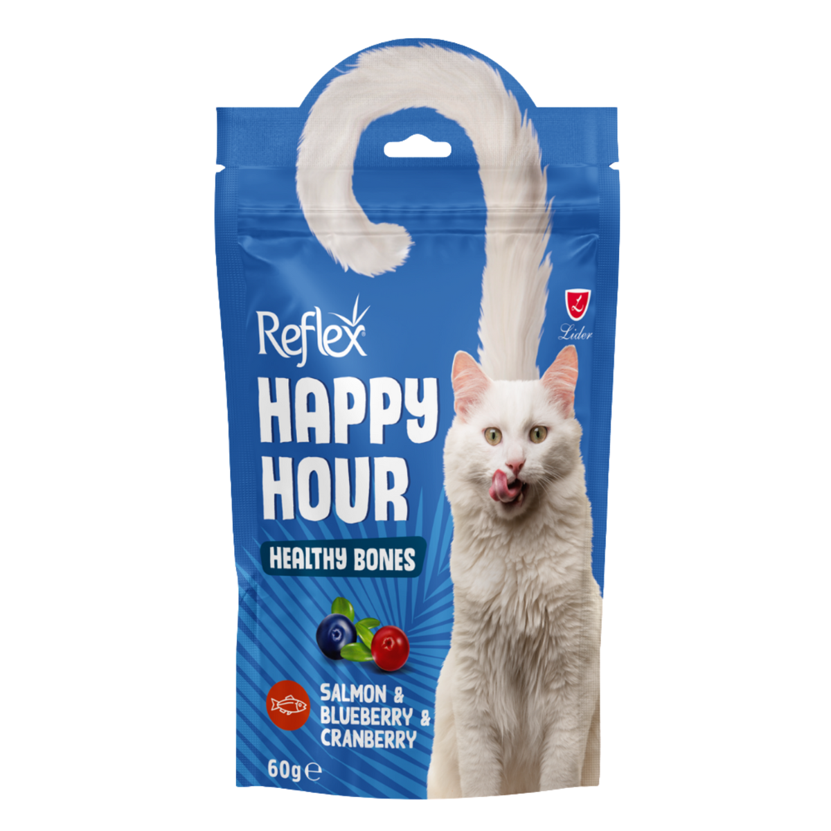 Reflex Happy Hour Healthy Bones Salmon & Blueberry & Cranberry Cat Treat 60g