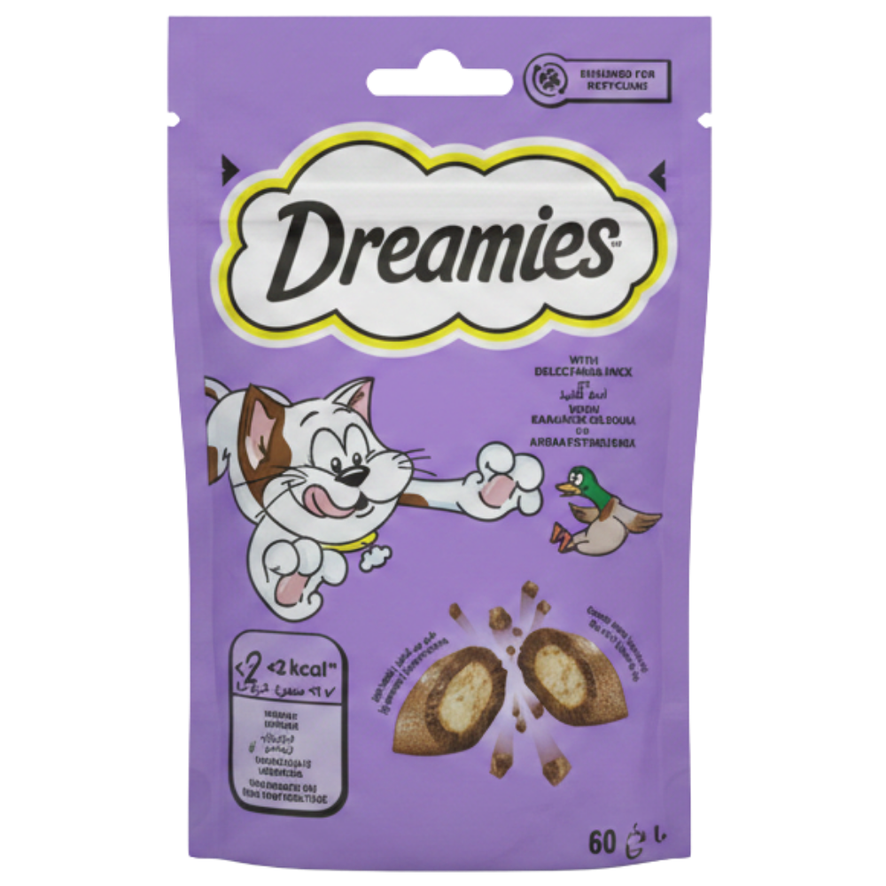 Dreamies Cat Treat Duck Flavors 60g