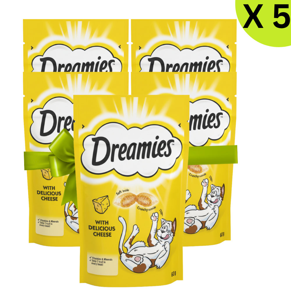 X 5 Dreamies Cat Treat Cheese Flavors 60g Petfast.shop Wanpy Bundles Cat Exclude Exclusive Food Wet Food petfast.shop EgyptDefault Title 740.00