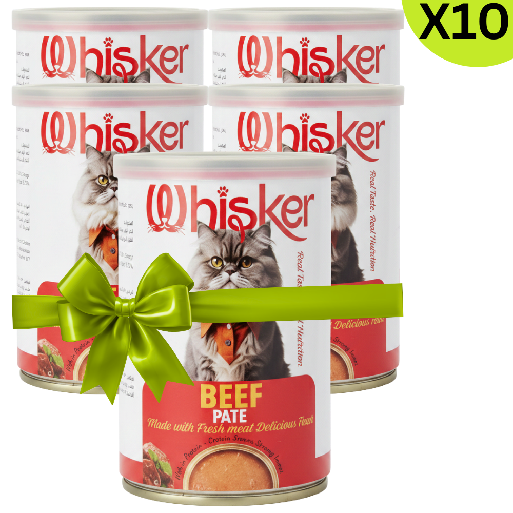 Buy 9 + 1 FREE Whisker Wet Food For Adult Cat Beef Pate 400 g Petfast.shop Whisker Bundles Cat Food Wet Food petfast.shop EgyptDefault Title 450.00