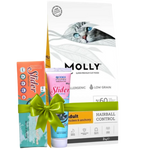 OFFER Molly Cat Food Hairball Chicken & Anchovy 2Kg + Slider Anti Hairball 60 G Petfast.shop Molly Bundles Cat Dry Food Exclude Food petfast.shop Egypt 1160.00