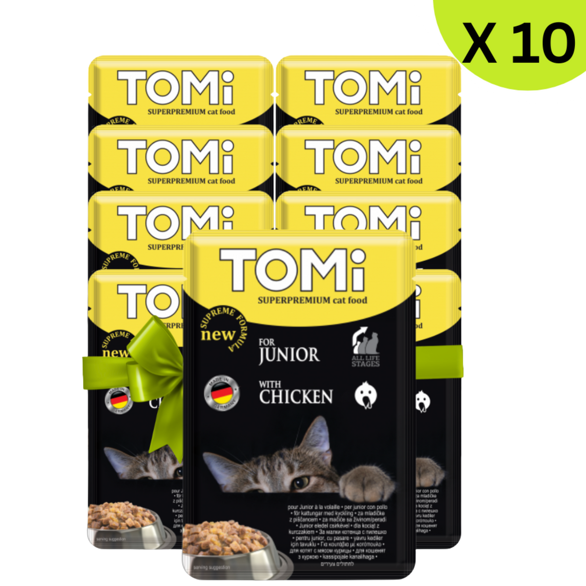 BUY 9 + 1 FREE Tomi Wet Food with Chicken for Kittens 100 gr Petfast.shop Tomi Bundles Cat Exclude Food Wet Food petfast.shop EgyptDefault Title 495.00